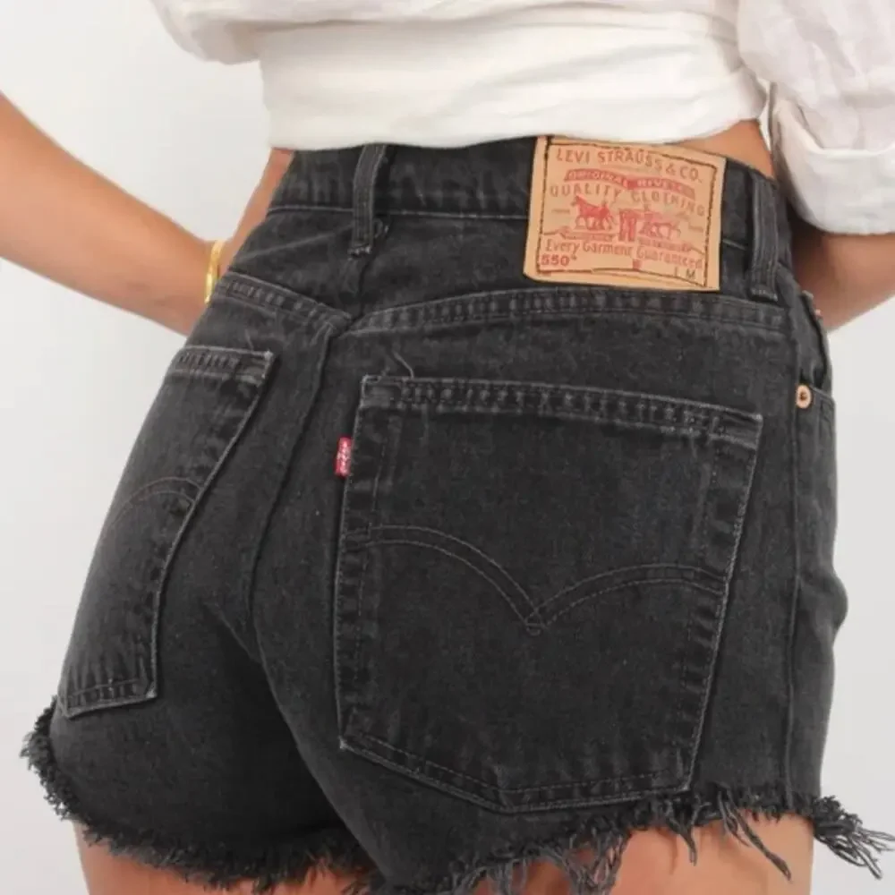 Black Levi’s 501 high waisted cut offs @AmberLobato822 - Picture 2 of 5